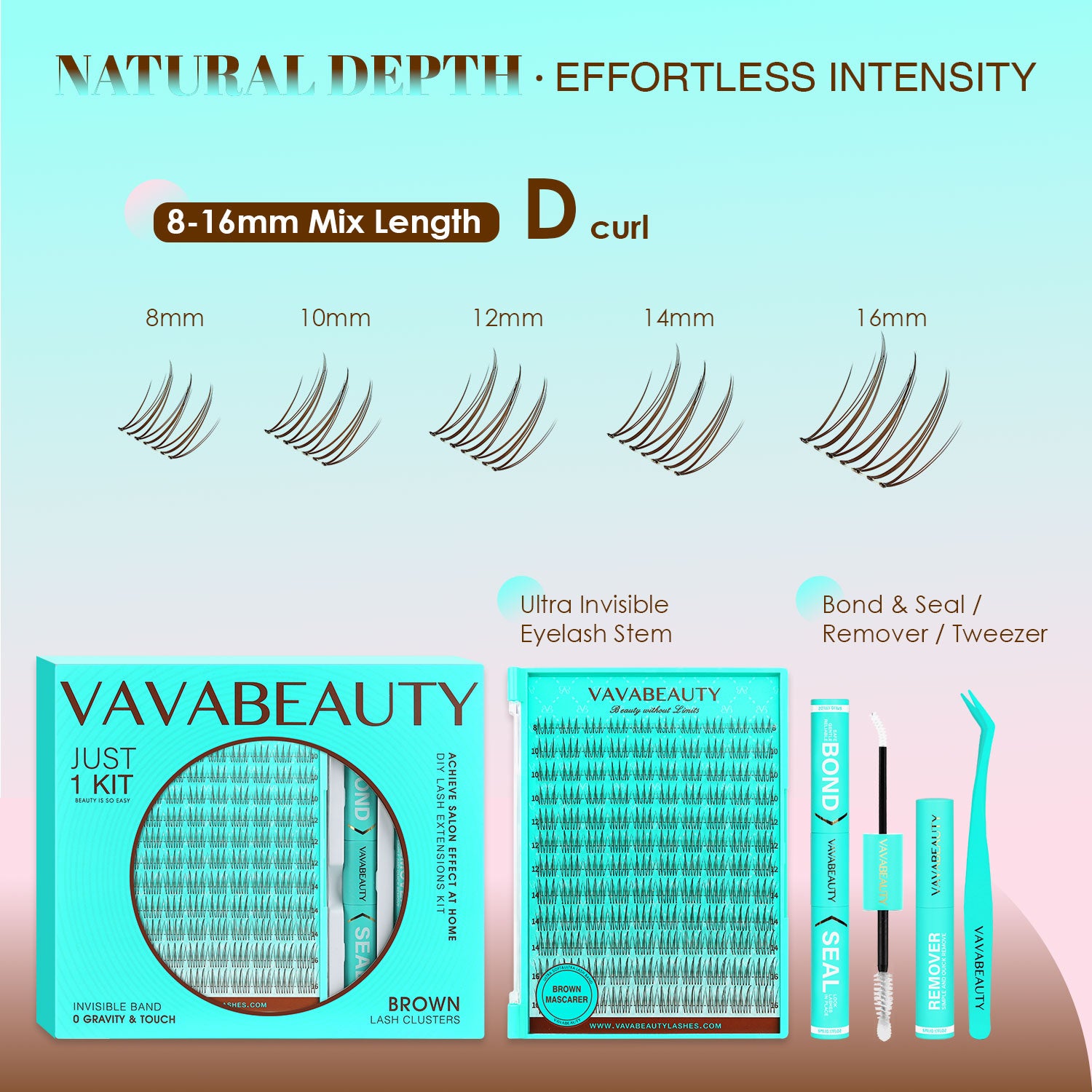 MASCARER BROWN Lash Clusters