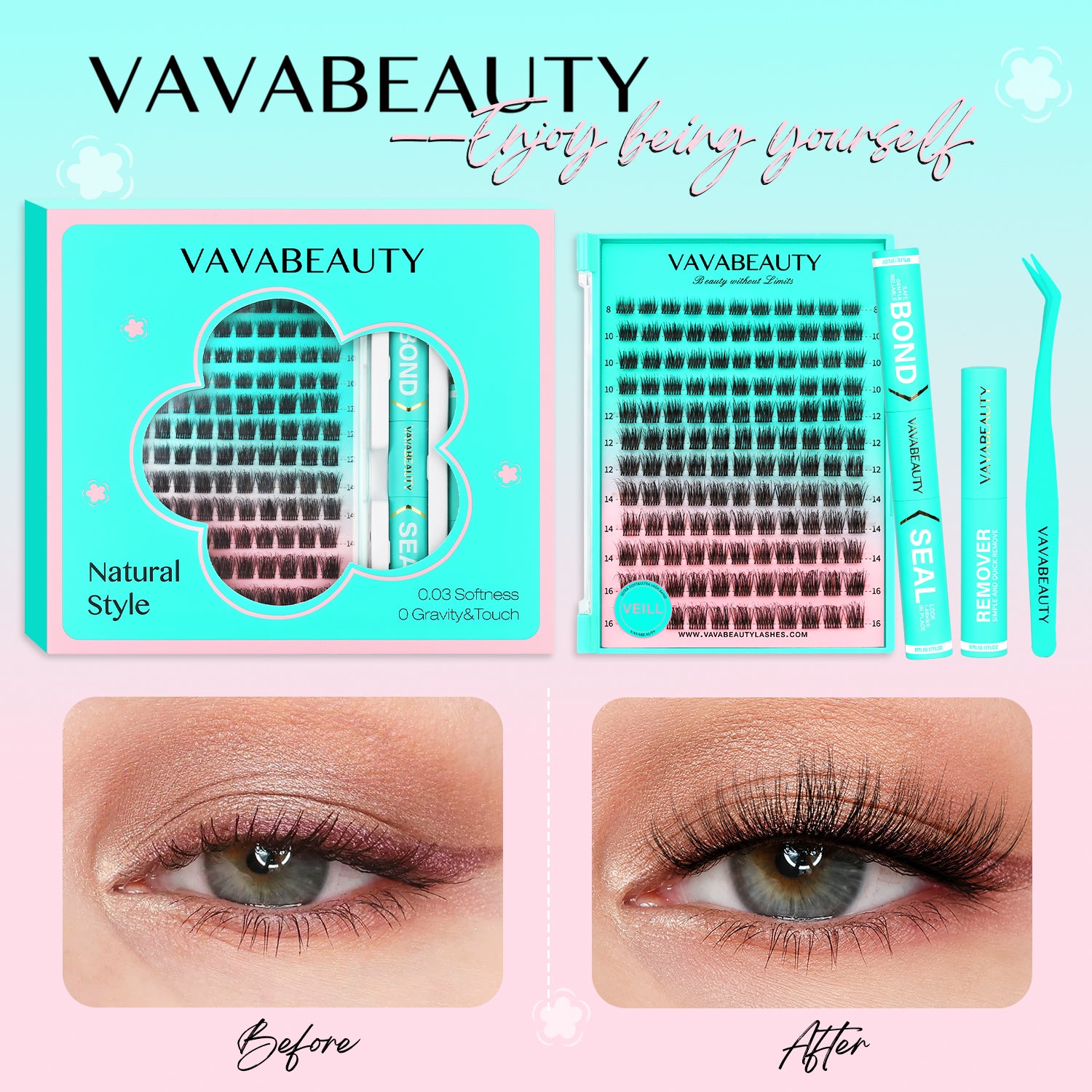 VEILL Black&Brown Lash Clusters