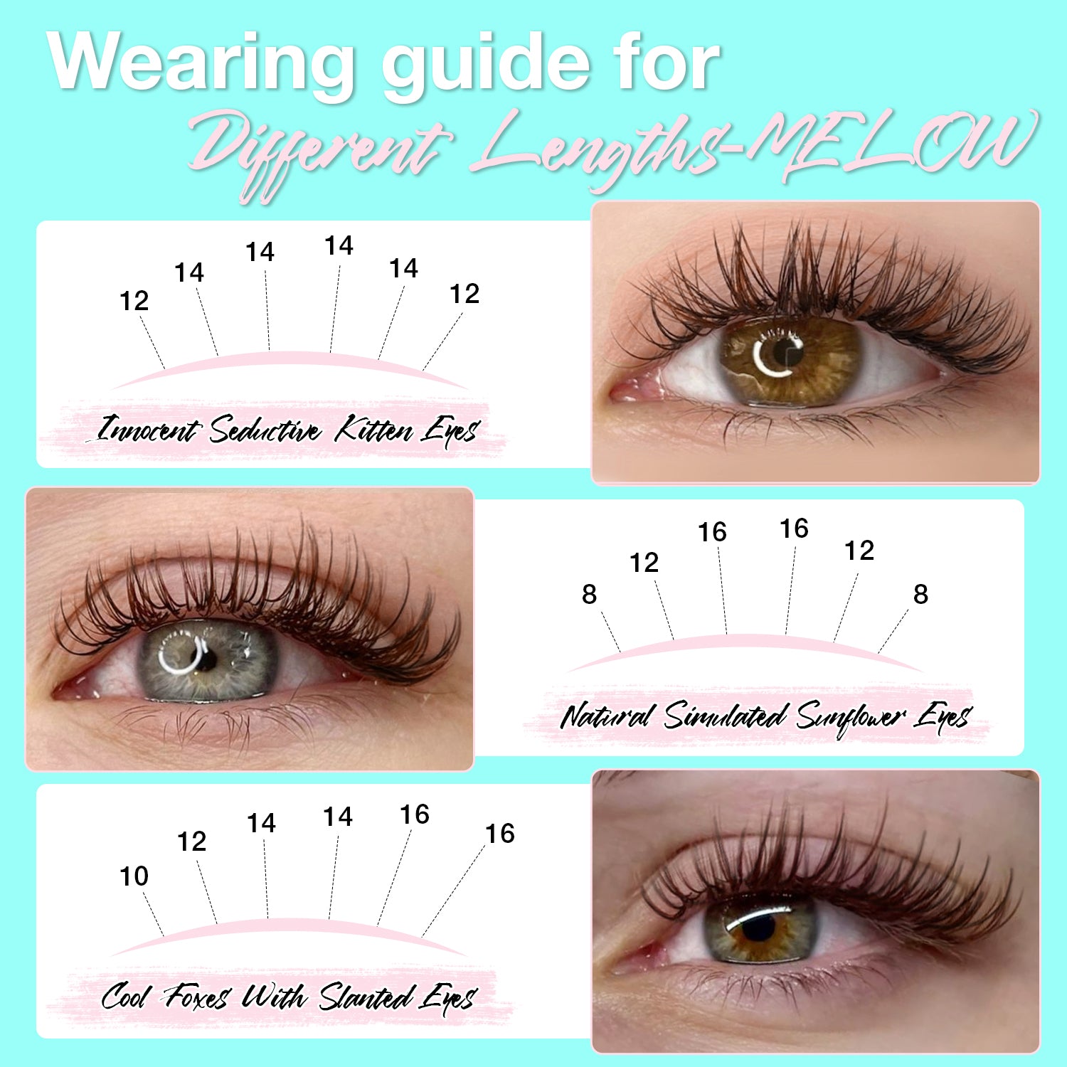 MELOW Black&Brown Lash Clusters