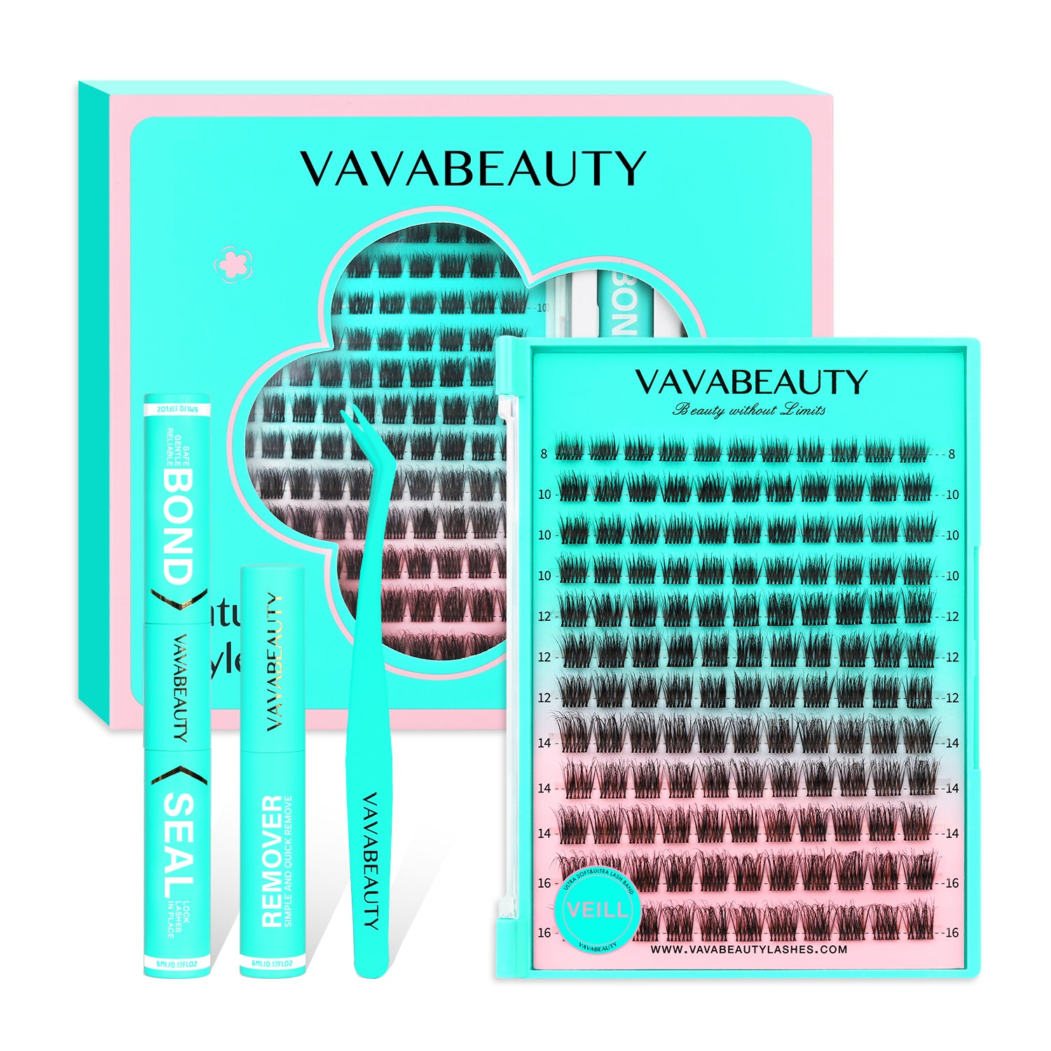 VEILL Black&amp;Brown Lash Clusters