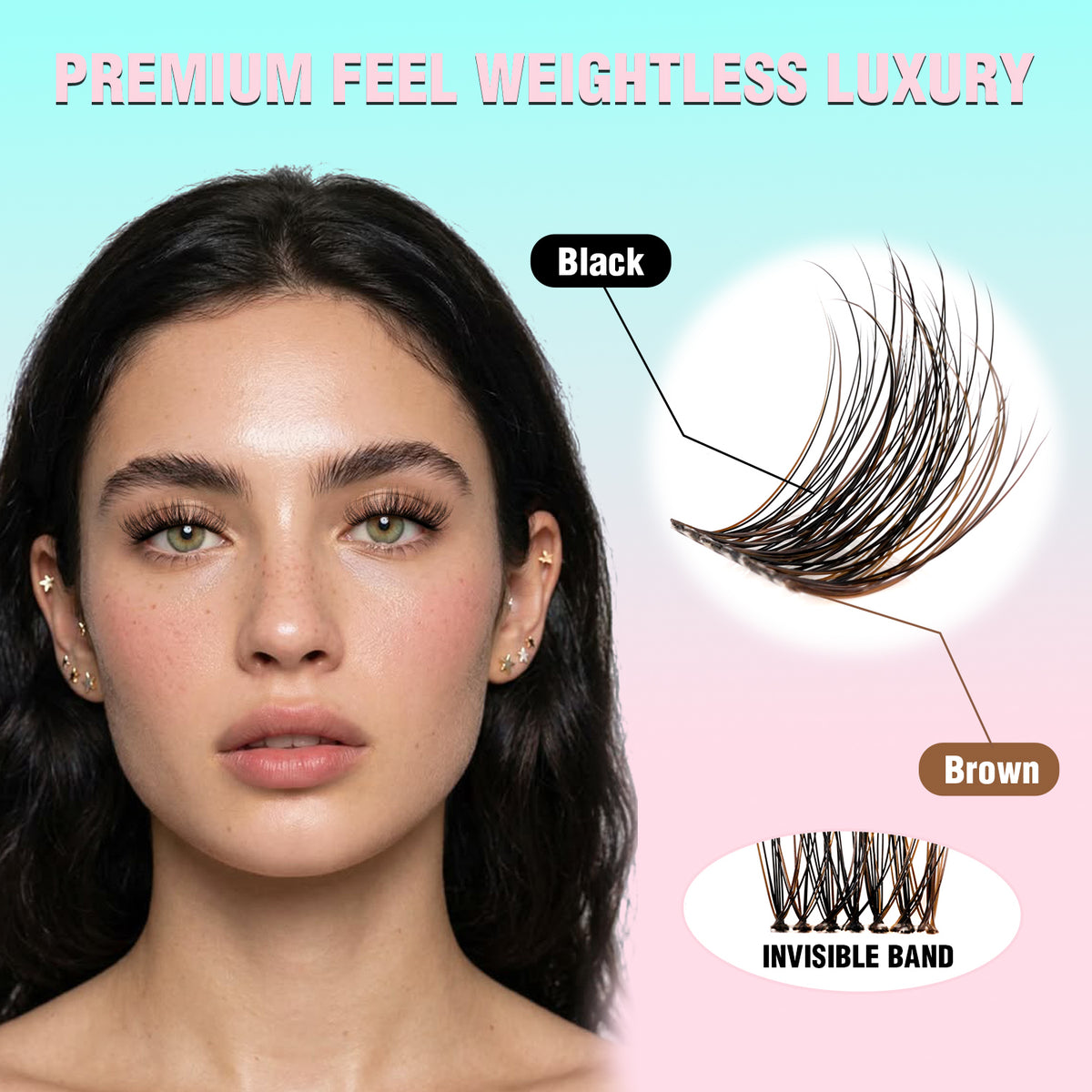 VEILL Black&amp;Brown Lash Clusters