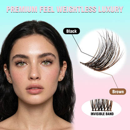 VEILL Black&amp;Brown Lash Clusters