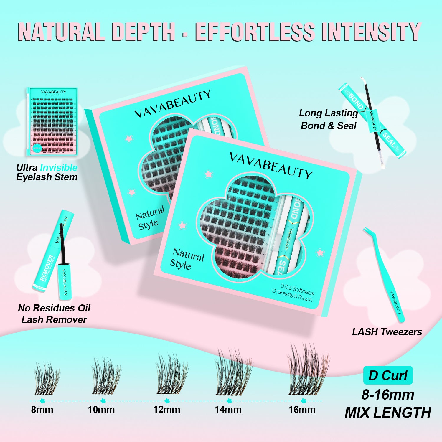 VEILL Black&amp;Brown Lash Clusters