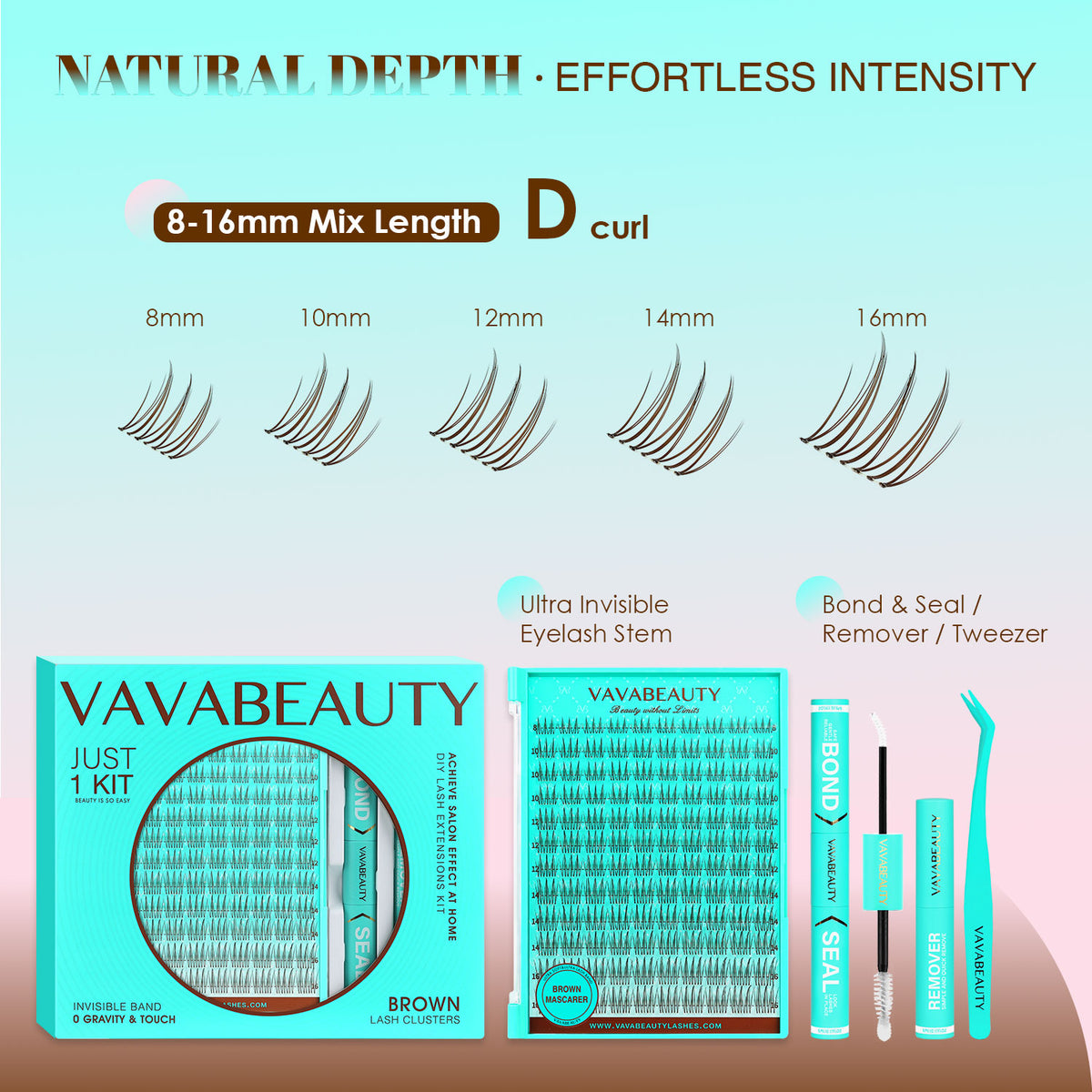 MASCARER BROWN Lash Clusters
