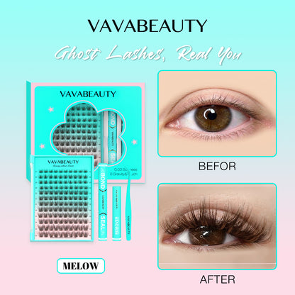 MELOW Black&amp;Brown Lash Clusters