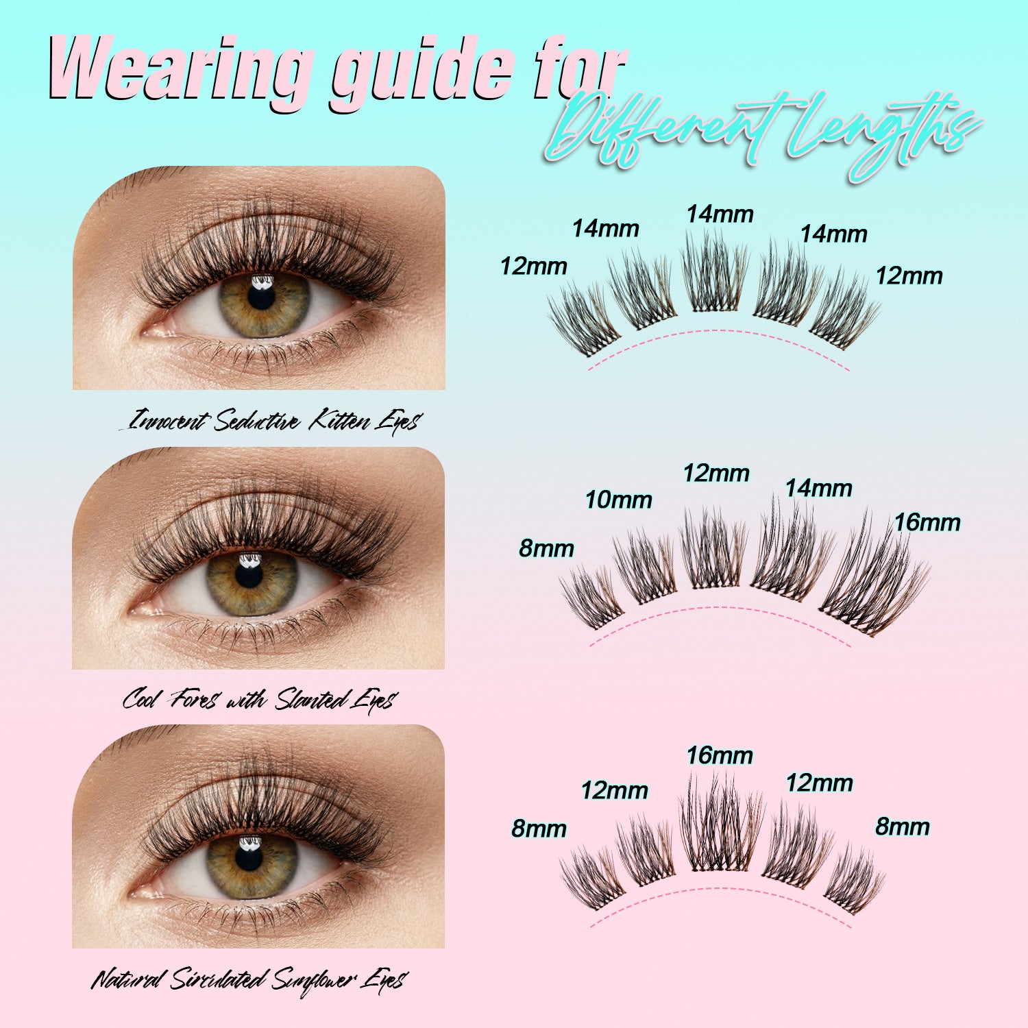 VEILL Black&amp;Brown Lash Clusters