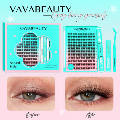 VEILL Black&amp;Brown Lash Clusters