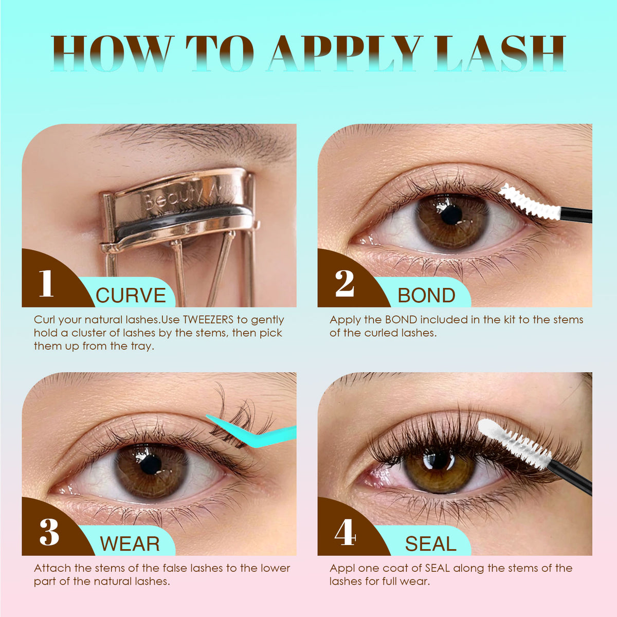 SPIDERA BROWN Lash Clusters