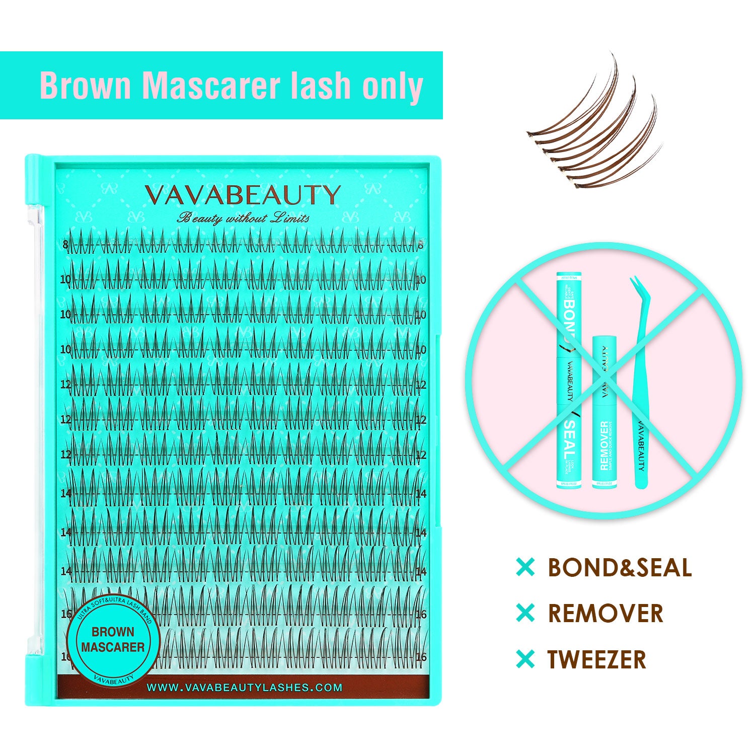 MASCARER BROWN Lash Clusters