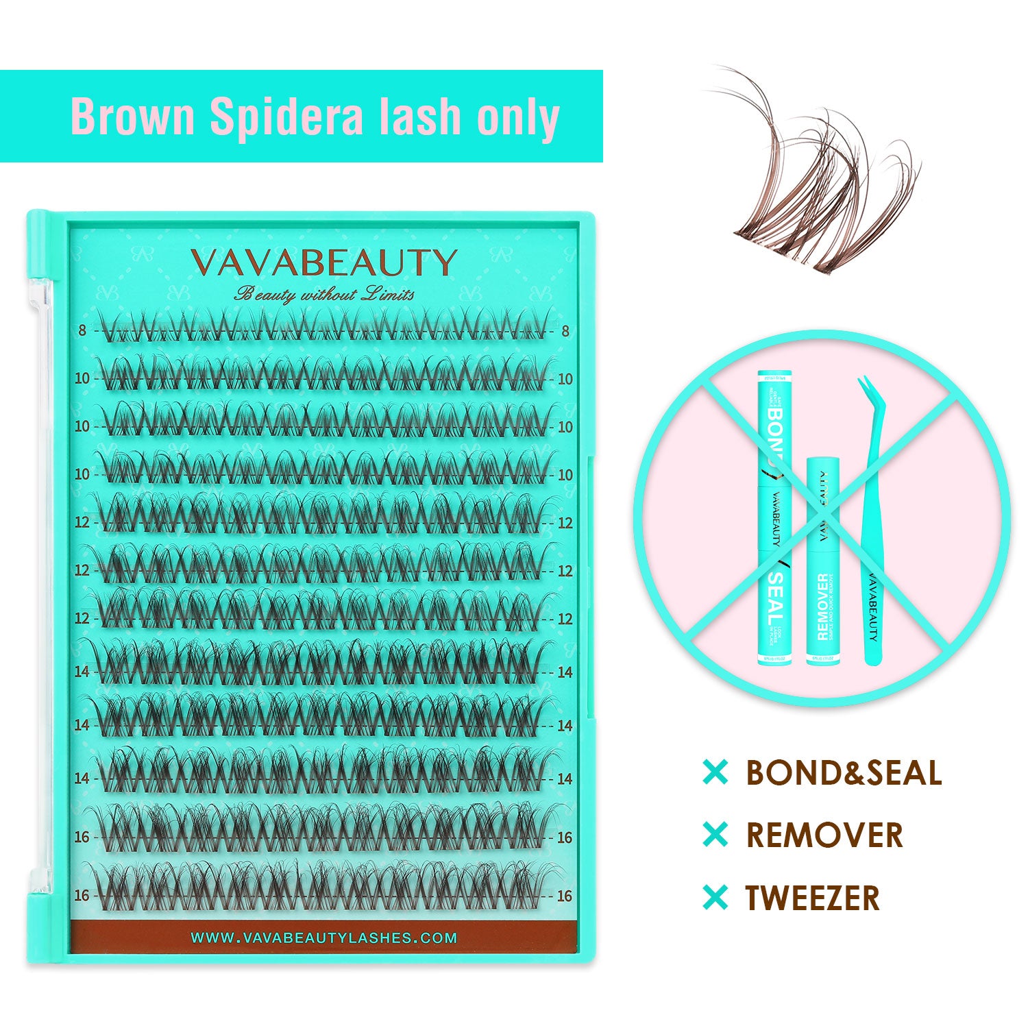 SPIDERA BROWN Lash Clusters