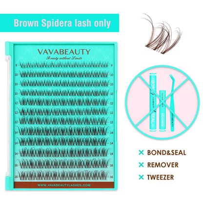 SPIDERA BROWN Lash Clusters