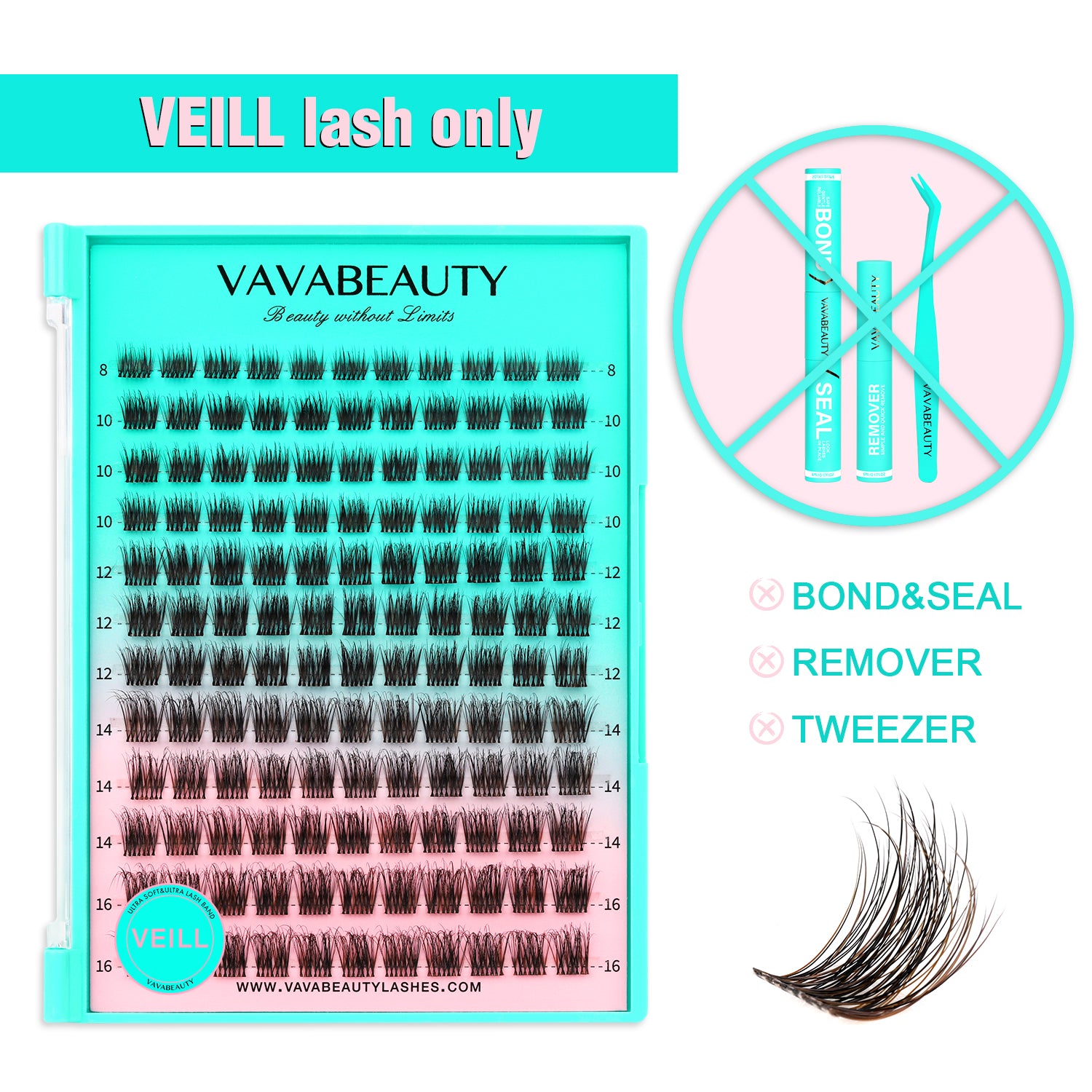 VEILL Black&amp;Brown Lash Clusters