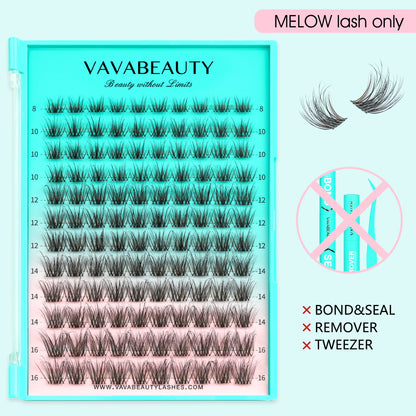 MELOW Black&amp;Brown Lash Clusters