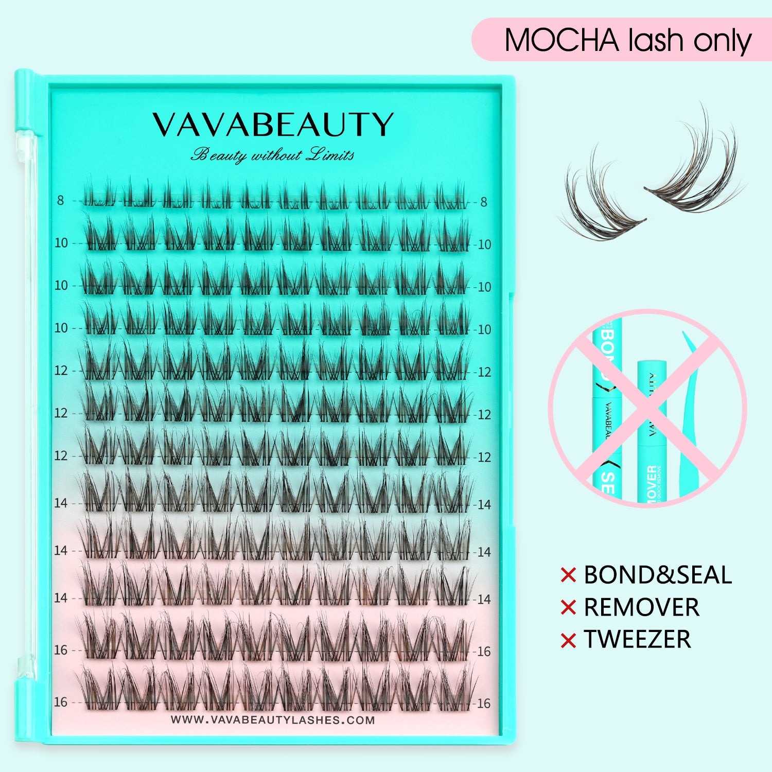 MOCHA Black&amp;Brown Lash Clusters