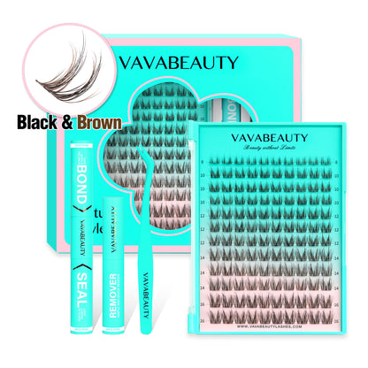 MOCHA Black&amp;Brown Lash Clusters
